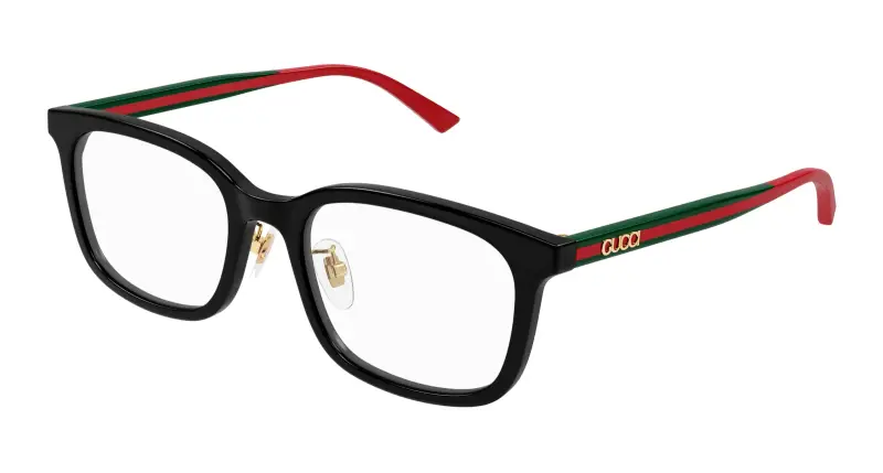 Uomo GG1873OK 001 Montature da vista Acetato Nero Trasparente Squadrata