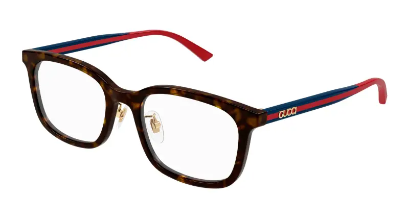 Uomo GG1873OK 002 Montature da vista Acetato Havana Trasparente Squadrata