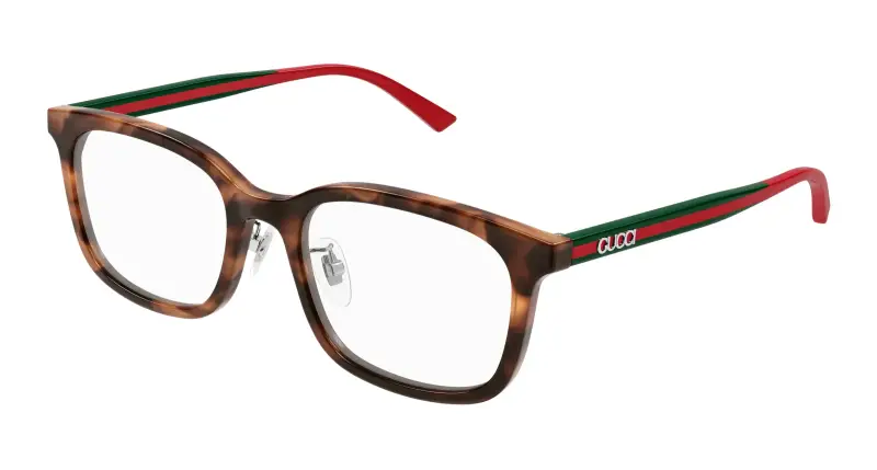 Uomo GG1873OK 003 Montature da vista Acetato Havana Trasparente Squadrata