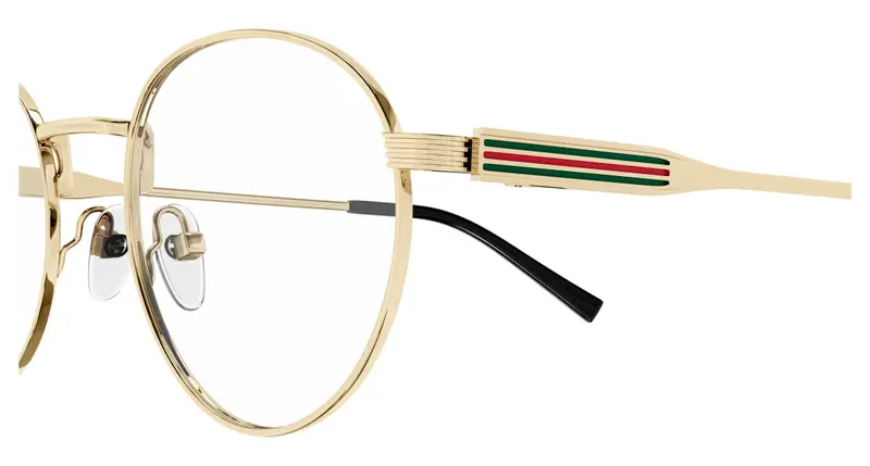 Gucci Uomo GG1877O 001 Montature da vista Metallo Oro Trasparente Rotonda miniatura 2