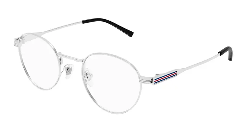 Gucci Uomo GG1877O 002 Montature da vista Metallo Argento Trasparente Rotonda
