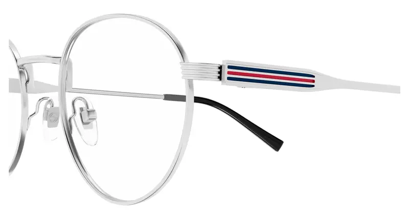 Gucci Uomo GG1877O 002 Montature da vista Metallo Argento Trasparente Rotonda miniatura 2