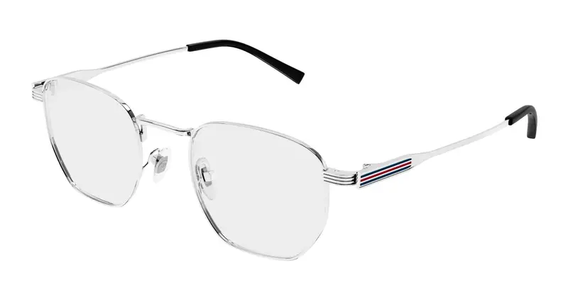 Gucci Uomo GG1878O 003 Montature da vista Metallo Argento Trasparente Squadrata