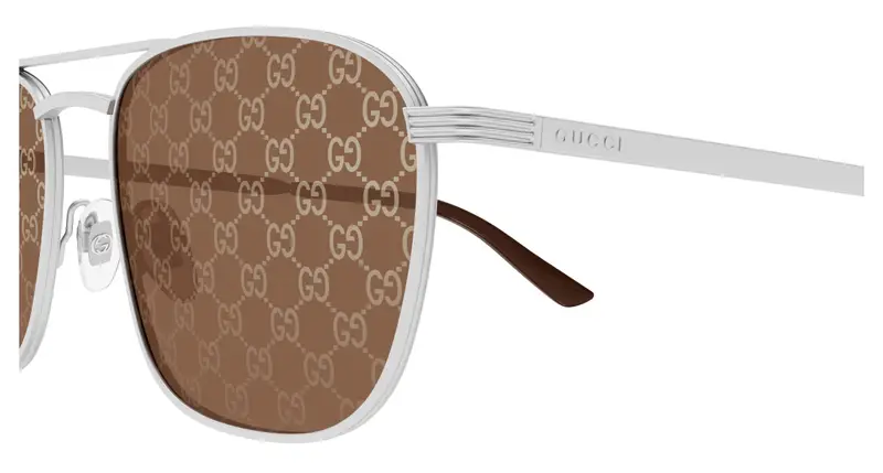 Gucci Occhiali da sole Uomo Argento 880904 miniatura 2