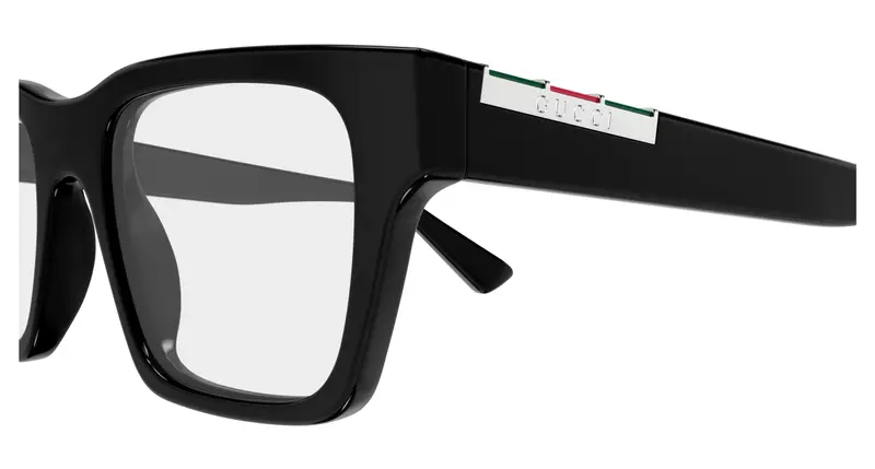 Gucci Uomo GG1889O 001 Montature da vista Acetato Nero Trasparente Squadrata miniatura 2