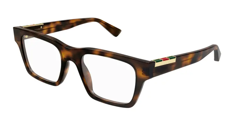 Gucci Uomo GG1889O 008 Montature da vista Acetato Havana Trasparente Squadrata