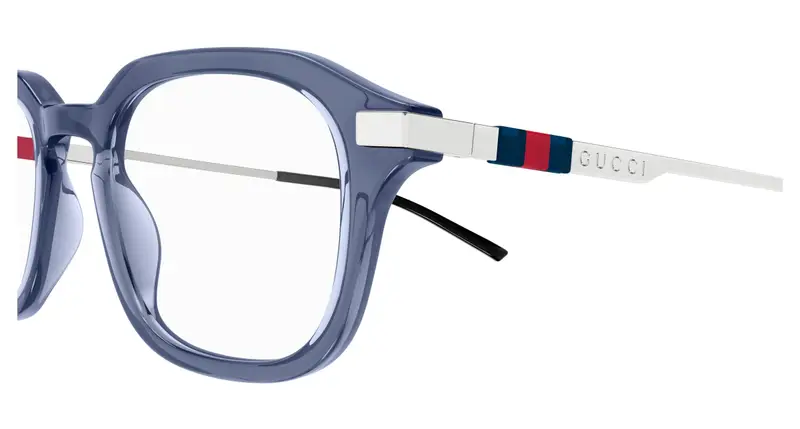 Gucci Uomo GG1891O 004 Montature da vista Acetato Blu Trasparente Squadrata miniatura 2