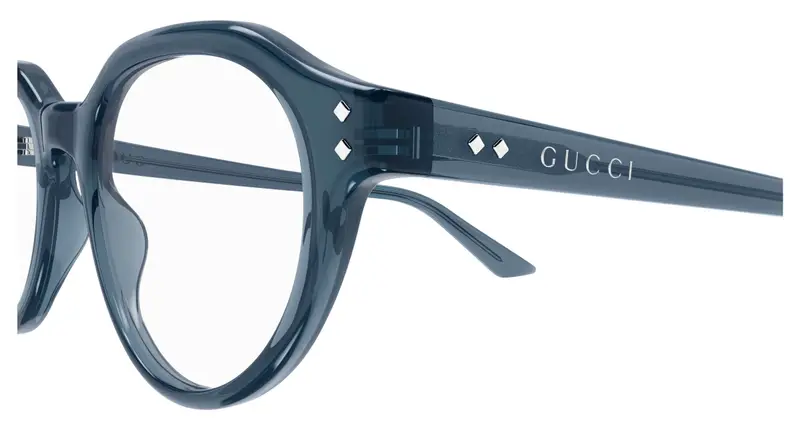 Gucci Uomo GG1894O 003 Montature da vista Acetato Blu Trasparente Rotonda miniatura 2