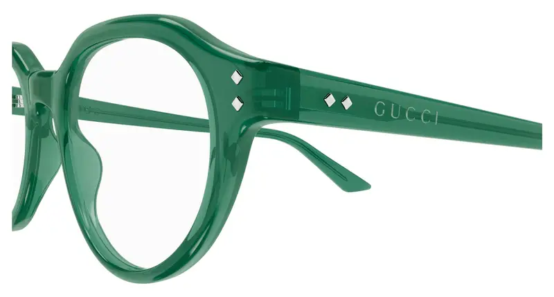 Gucci Uomo GG1894O 004 Montature da vista Acetato Verde Trasparente Rotonda miniatura 2