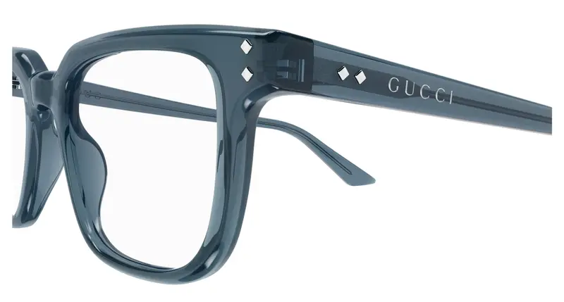 Gucci Uomo GG1895O 003 Montature da vista Acetato Blu Trasparente Squadrata miniatura 2