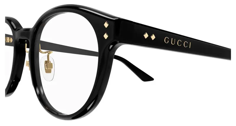 Gucci Uomo GG1898OA 001 Montature da vista Acetato Nero Trasparente Rotonda miniatura 2