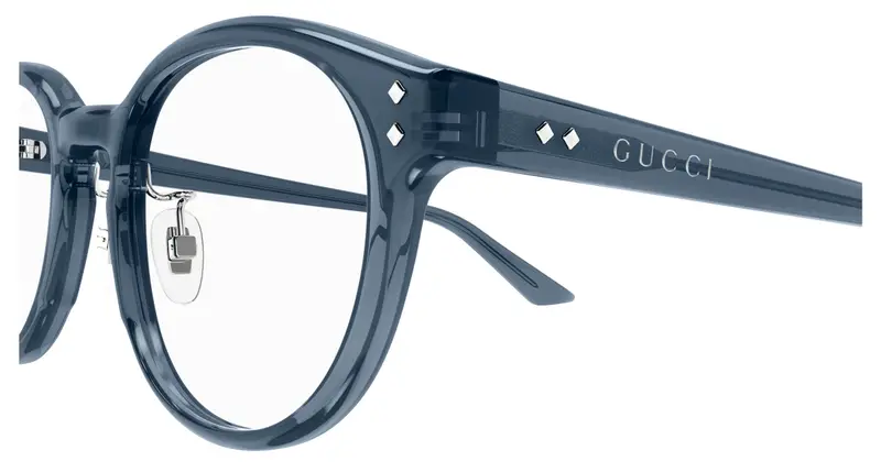 Gucci Uomo GG1898OA 003 Montature da vista Acetato Blu Trasparente Rotonda miniatura 2