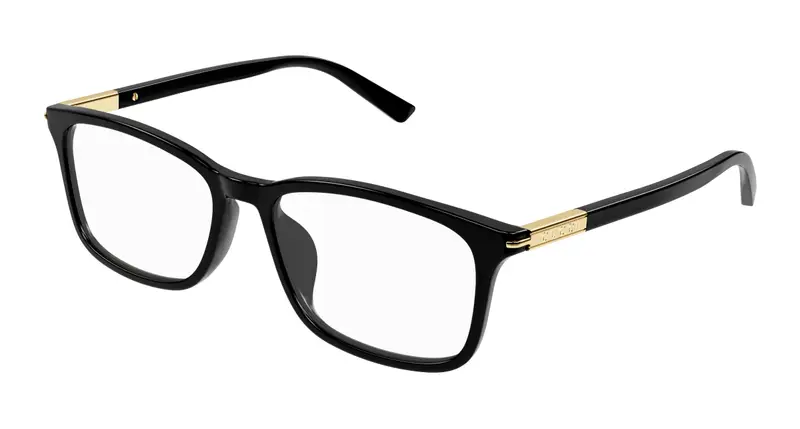 Gucci Uomo GG1900OA 001 Montature da vista Acetato Nero Trasparente Squadrata