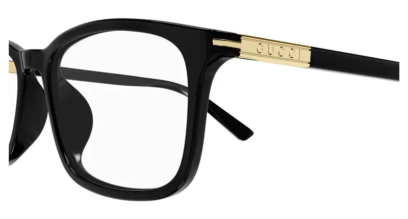 Gucci Uomo GG1900OA 001 Montature da vista Acetato Nero Trasparente Squadrata miniatura 2