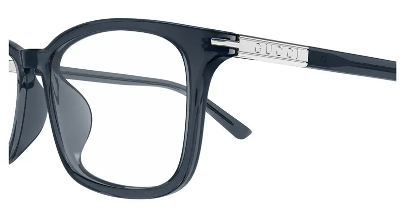 Gucci Uomo GG1900OA 002 Montature da vista Acetato Grigio Trasparente Squadrata miniatura 2