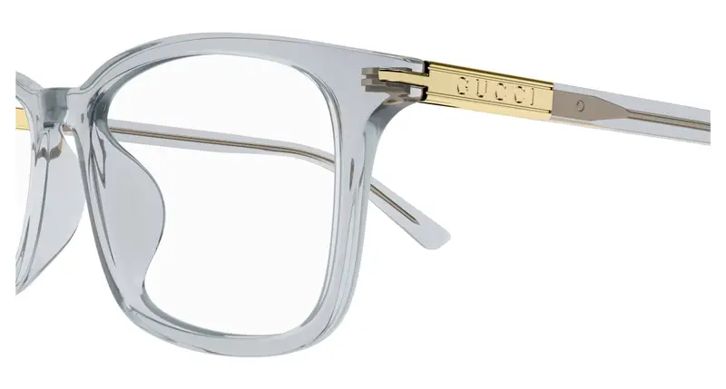 Gucci Uomo GG1900OA 003 Montature da vista Acetato Grigio Trasparente Squadrata miniatura 2