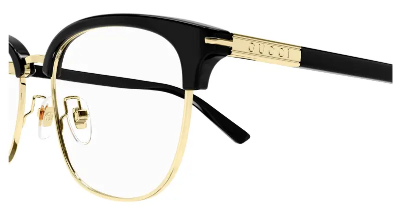 Uomo GG1901OA 001 Montature da vista Acetato Nero Trasparente Rotonda miniatura 3