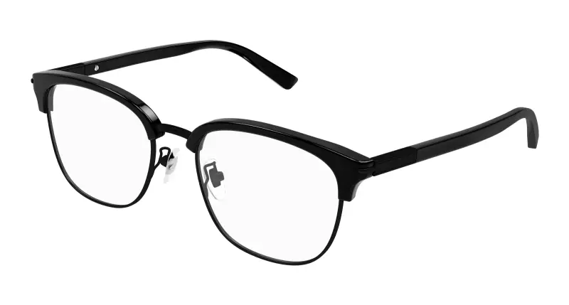 Uomo GG1901OA 003 Montature da vista Acetato Nero Trasparente Rotonda