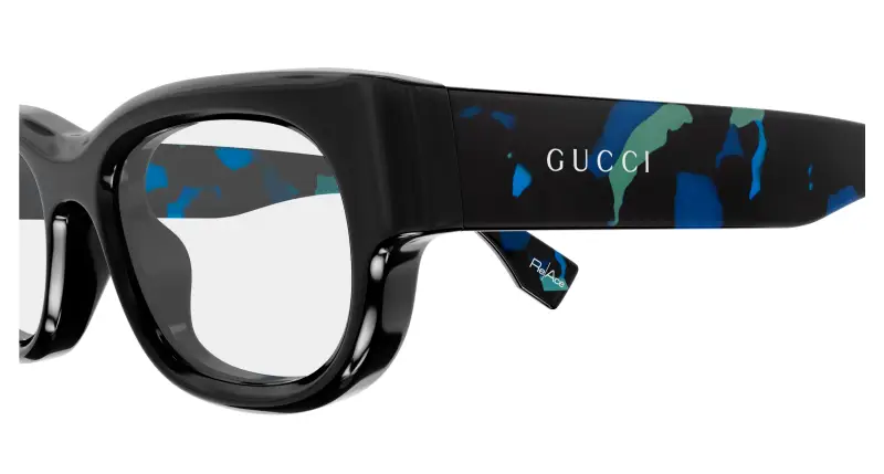 Uomo GG1910O 002 Montature da vista Acetato Nero Trasparente Squadrata miniatura 3