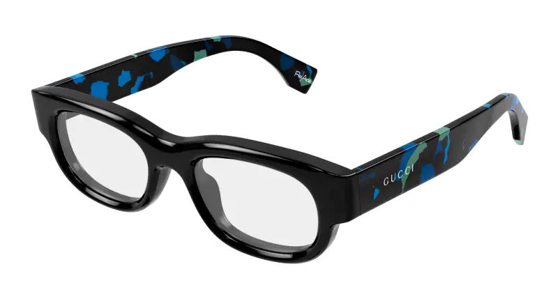 Uomo GG1910O 002 Montature da vista Acetato Nero Trasparente Squadrata