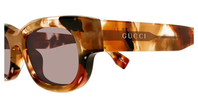 Gucci Occhiali da sole Uomo Marrone 3531221 miniatura 3