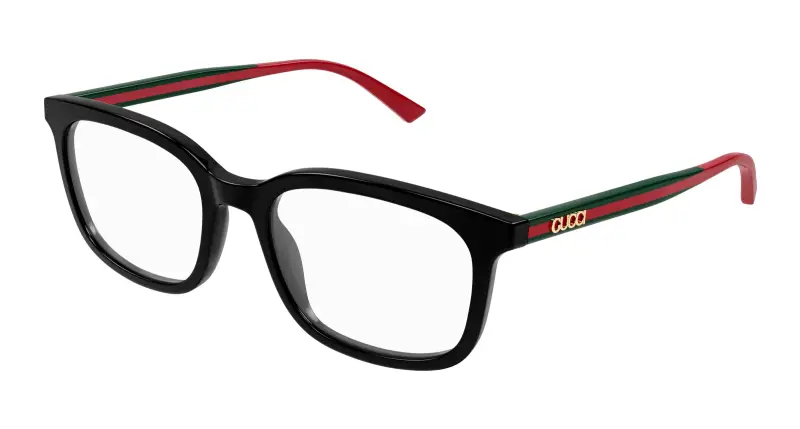 Uomo GG1928O 001 Montature da vista Acetato Nero Trasparente Squadrata