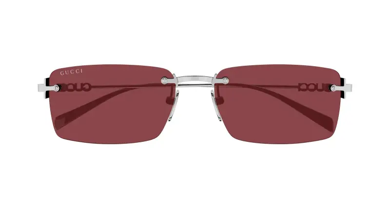 Gucci Occhiali da sole Uomo Argento 3529560 miniatura 2