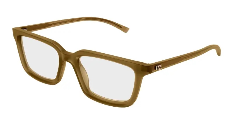 Uomo GG1947O 007 Montature da vista Acetato Marrone Trasparente Squadrata