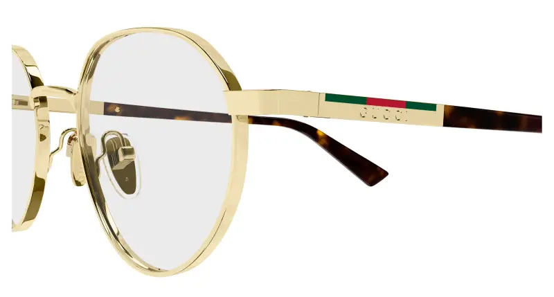 Uomo GG1963O 002 Montature da vista Metallo Oro Trasparente Rotonda miniatura 3