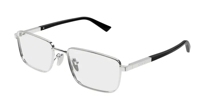 Uomo GG1964O 001 Montature da vista Metallo Argento Trasparente Squadrata