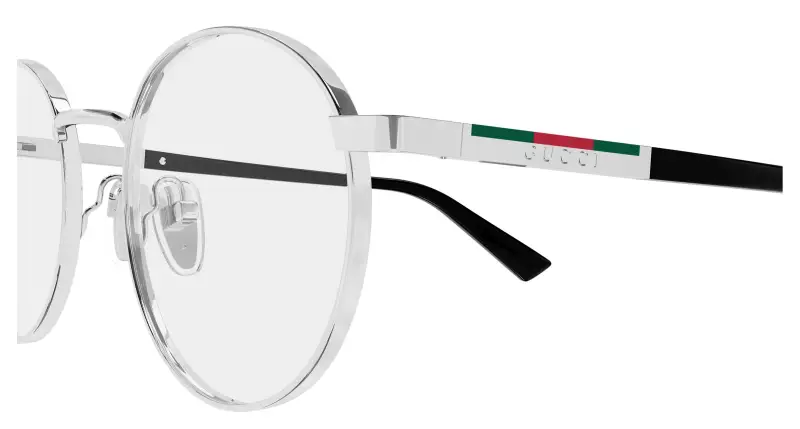 Uomo GG1966OK 001 Montature da vista Metallo Argento Trasparente Rotonda miniatura 3