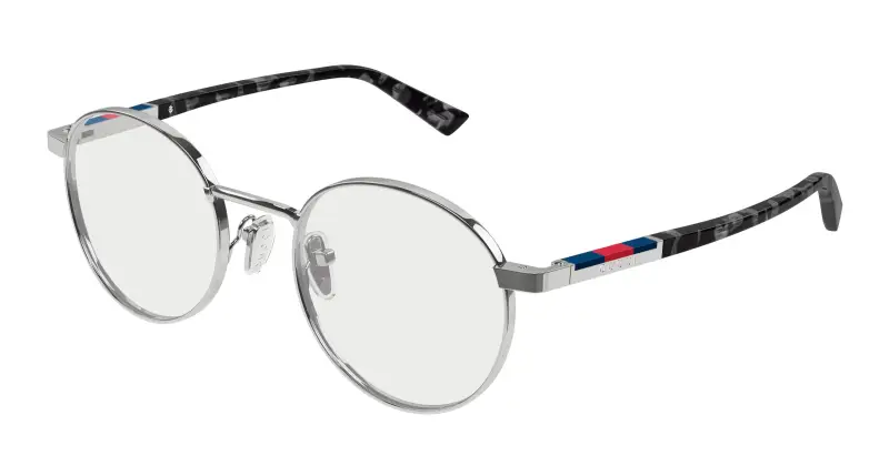 Uomo GG1966OK 003 Montature da vista Metallo Rutenio Trasparente Rotonda