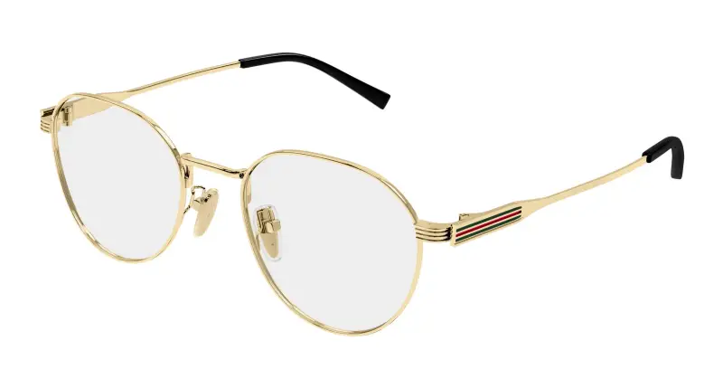 Uomo GG1993OK 002 Montature da vista Metallo Oro Trasparente Rotonda