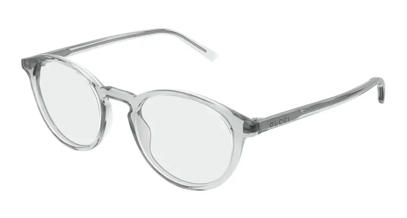 Uomo GG1998O 004 Montature da vista Acetato Grigio Trasparente Rotonda