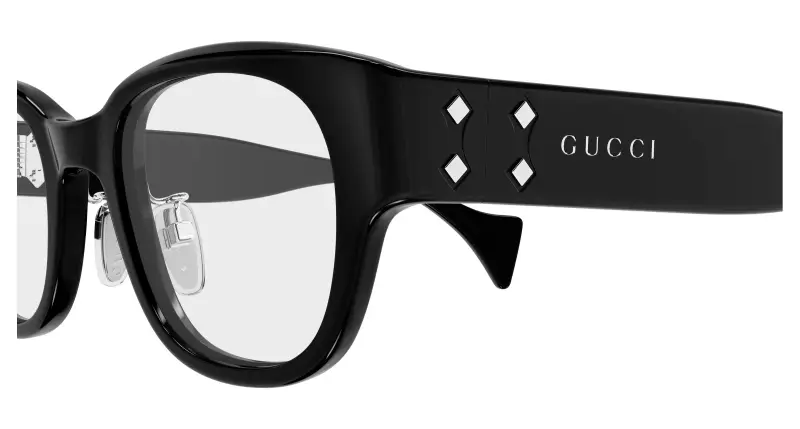 Uomo GG2001OJ 001 Montature da vista Acetato Nero Trasparente Rotonda miniatura 3