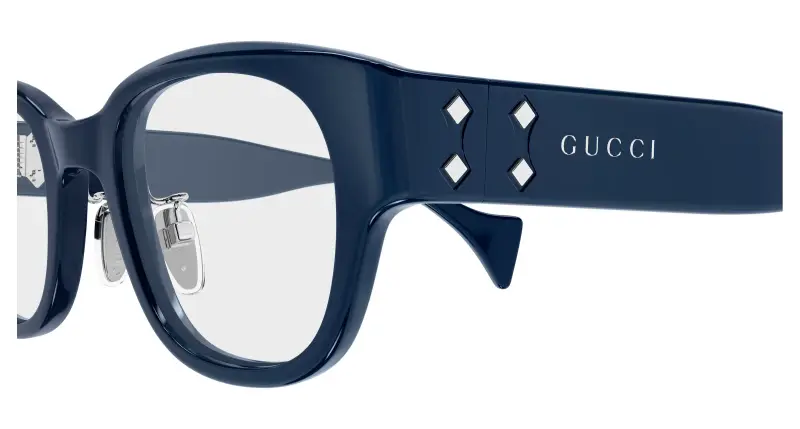 Uomo GG2001OJ 004 Montature da vista Acetato Blu Trasparente Rotonda miniatura 3