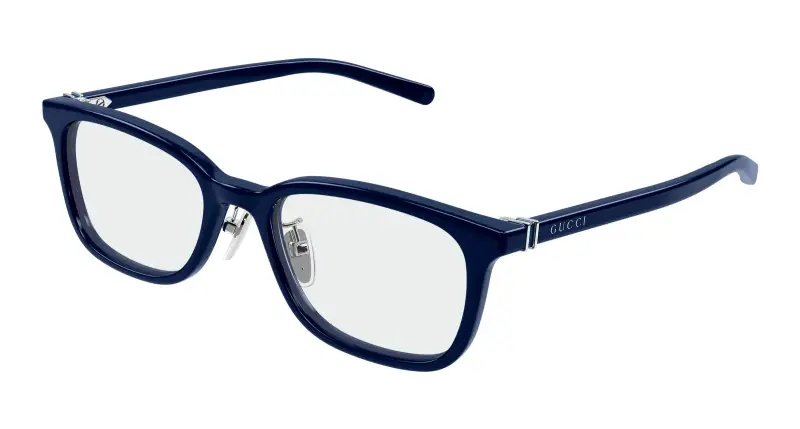 Uomo GG2002OJ 003 Montature da vista Acetato Blu Trasparente Squadrata
