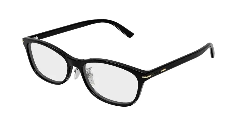 Uomo GG2003OJ 001 Montature da vista Acetato Nero Trasparente Squadrata