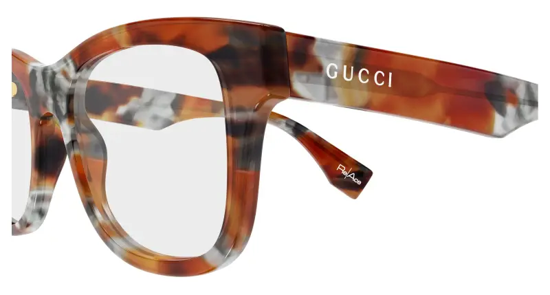 Uomo GG2010O 001 Montature da vista Acetato Havana Trasparente Squadrata miniatura 3