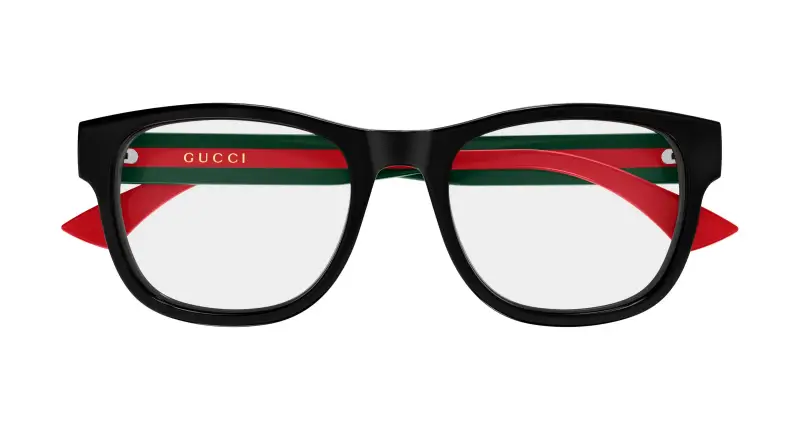 Uomo Gucci GG0004ONN 001 Montature da vista Acetato Nero Trasparente Squadrata miniatura 2