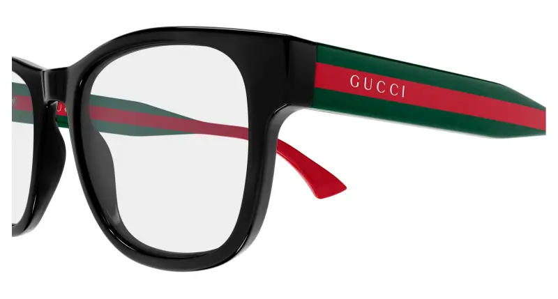 Uomo Gucci GG0004ONN 001 Montature da vista Acetato Nero Trasparente Squadrata miniatura 3