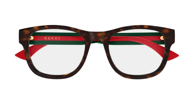 Uomo Gucci GG0004ONN 002 Montature da vista Acetato Havana Trasparente Squadrata miniatura 2