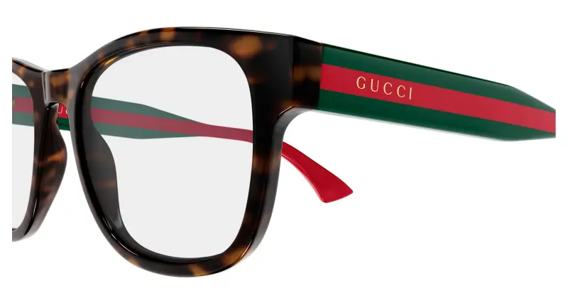Uomo Gucci GG0004ONN 002 Montature da vista Acetato Havana Trasparente Squadrata miniatura 3