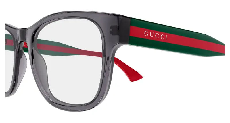 Uomo Gucci GG0004ONN 003 Montature da vista Acetato Grigio Trasparente Squadrata miniatura 3