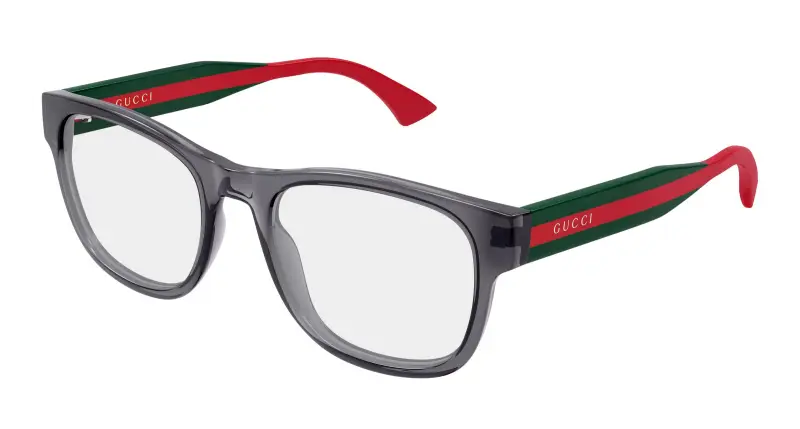 Uomo Gucci GG0004ONN 003 Montature da vista Acetato Grigio Trasparente Squadrata