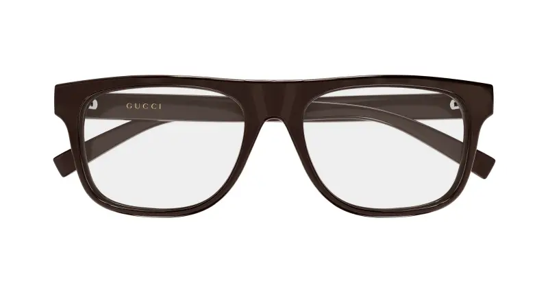 Uomo Gucci GG1117ON 003 Montature da vista Iniettato Marrone Trasparente Squadrata miniatura 2