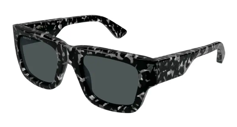 Uomo Gucci GG1668S 007 Occhiali da sole Acetato Havana Grigio Squadrata