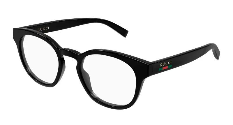 Uomo Gucci GG1859O 004 Montature da vista Iniettato Nero Trasparente Rotonda