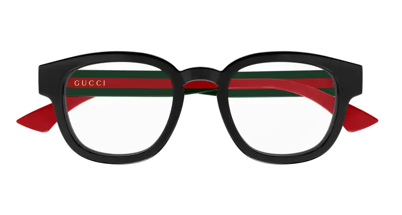 Uomo Gucci GG1992O 005 Montature da vista Acetato Nero Trasparente Rotonda miniatura 2