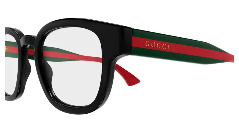 Uomo Gucci GG1992O 005 Montature da vista Acetato Nero Trasparente Rotonda miniatura 3